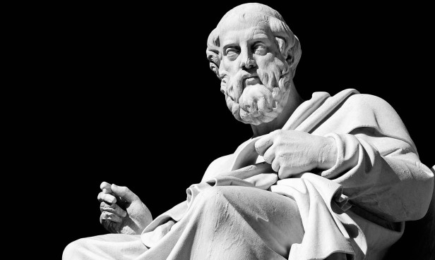 Marble statue of  the ancient greek philosopher Plato. Image shot 03/2009. Exact date unknown.